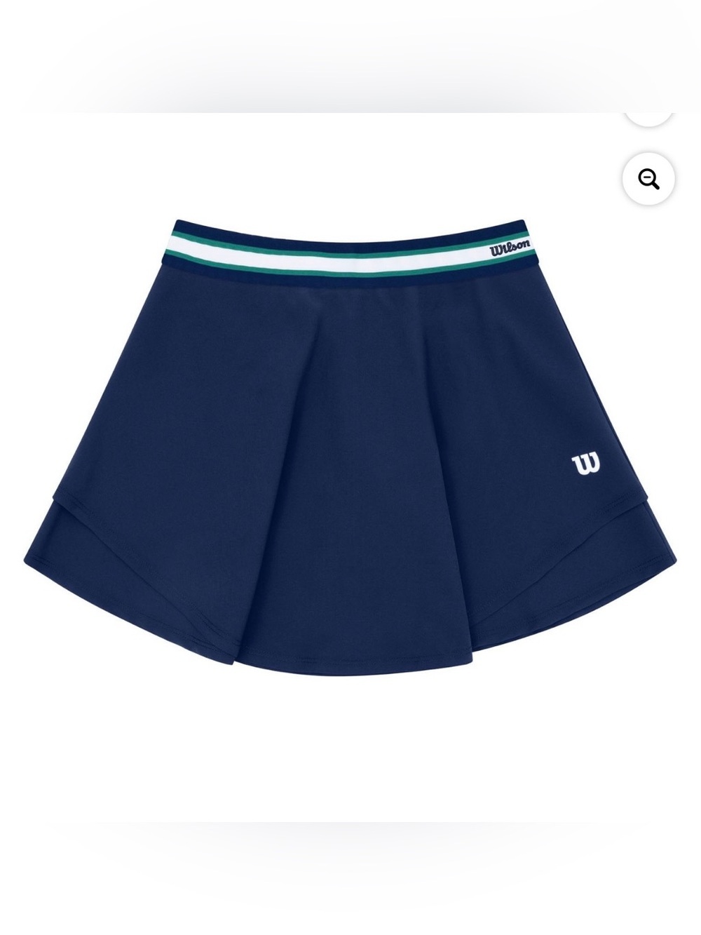 Wilson Navy Tennis Skirt with Striped Waistband